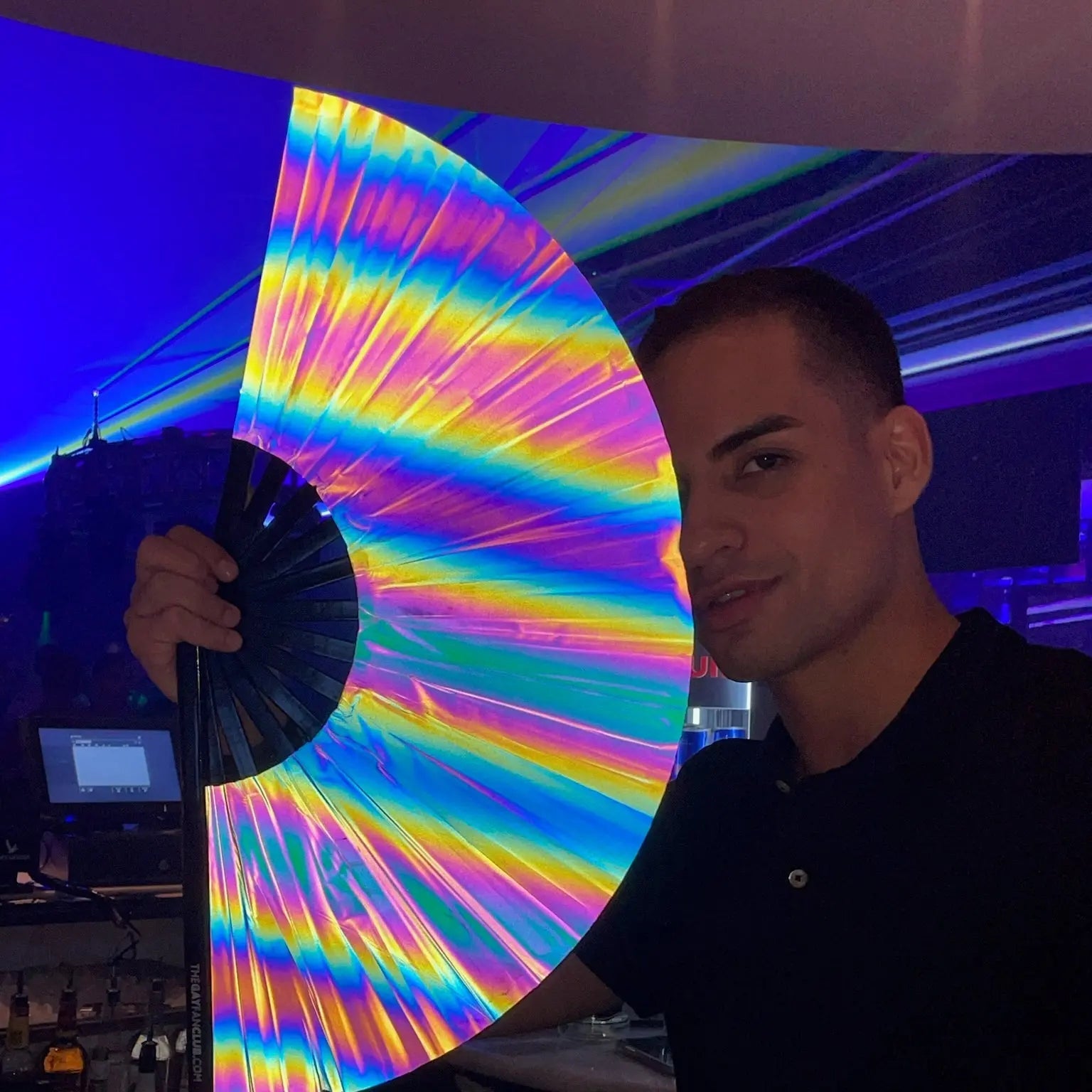 Eclipse Reflective Rainbow Fan