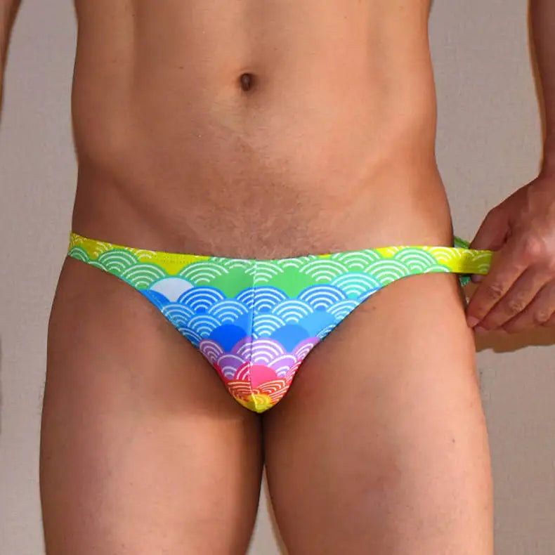 Rainbow Clouds Low Cut Swim Brief