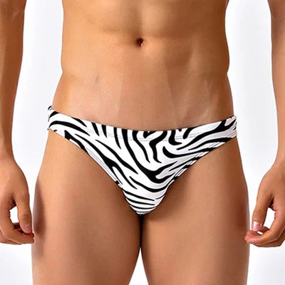 Zebra Low Cut Swim Brief