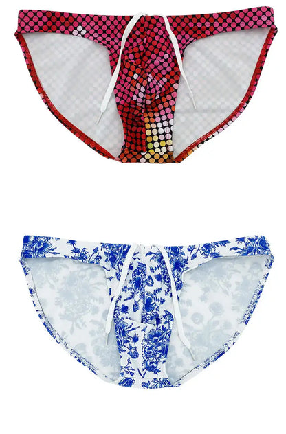Blue Willow Low Cut Swim Brief