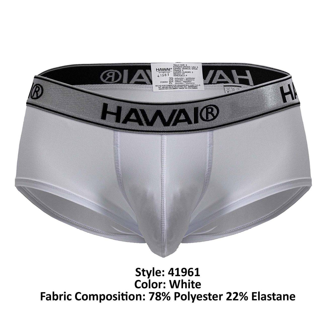 HAWAIR Men's Underwear 41961 Microfiber Briefs Color White