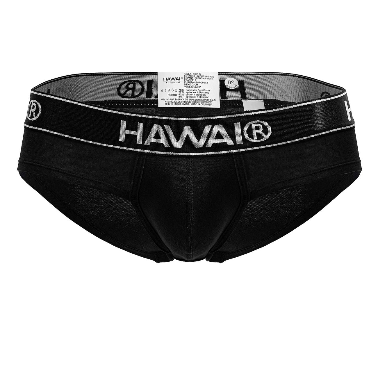 HAWAIR Men's Underwear 41962 Cotton blend Briefs Color Black-01