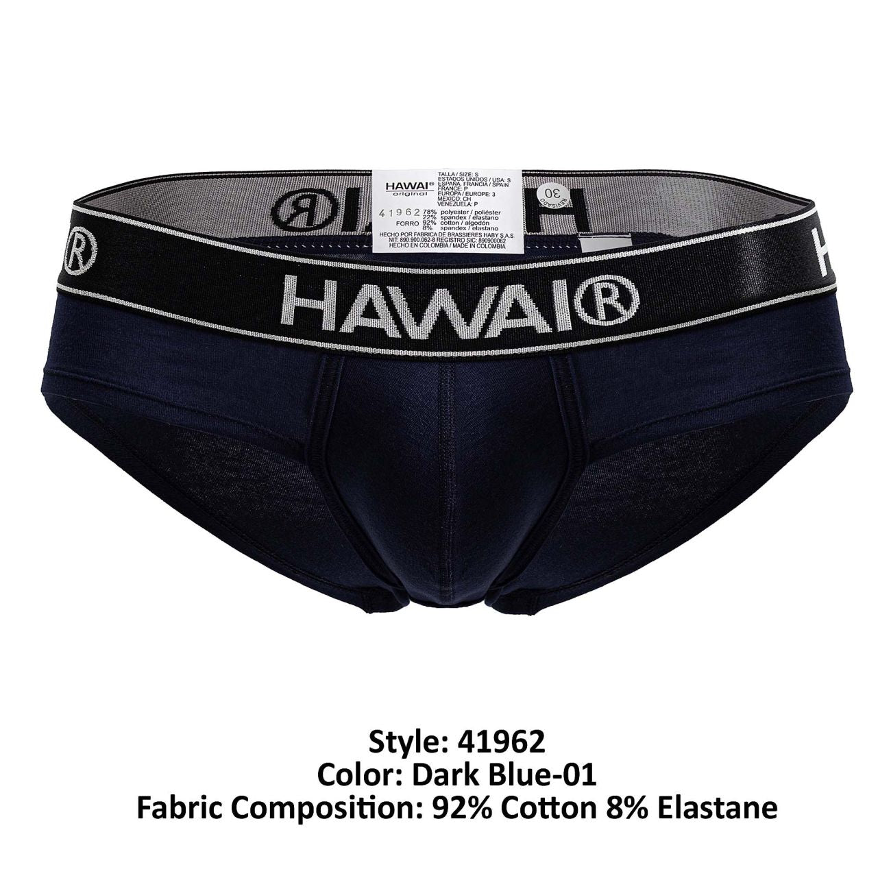HAWAIR Men's Underwear 41962 Cotton blend Briefs Color Dark Blue-01