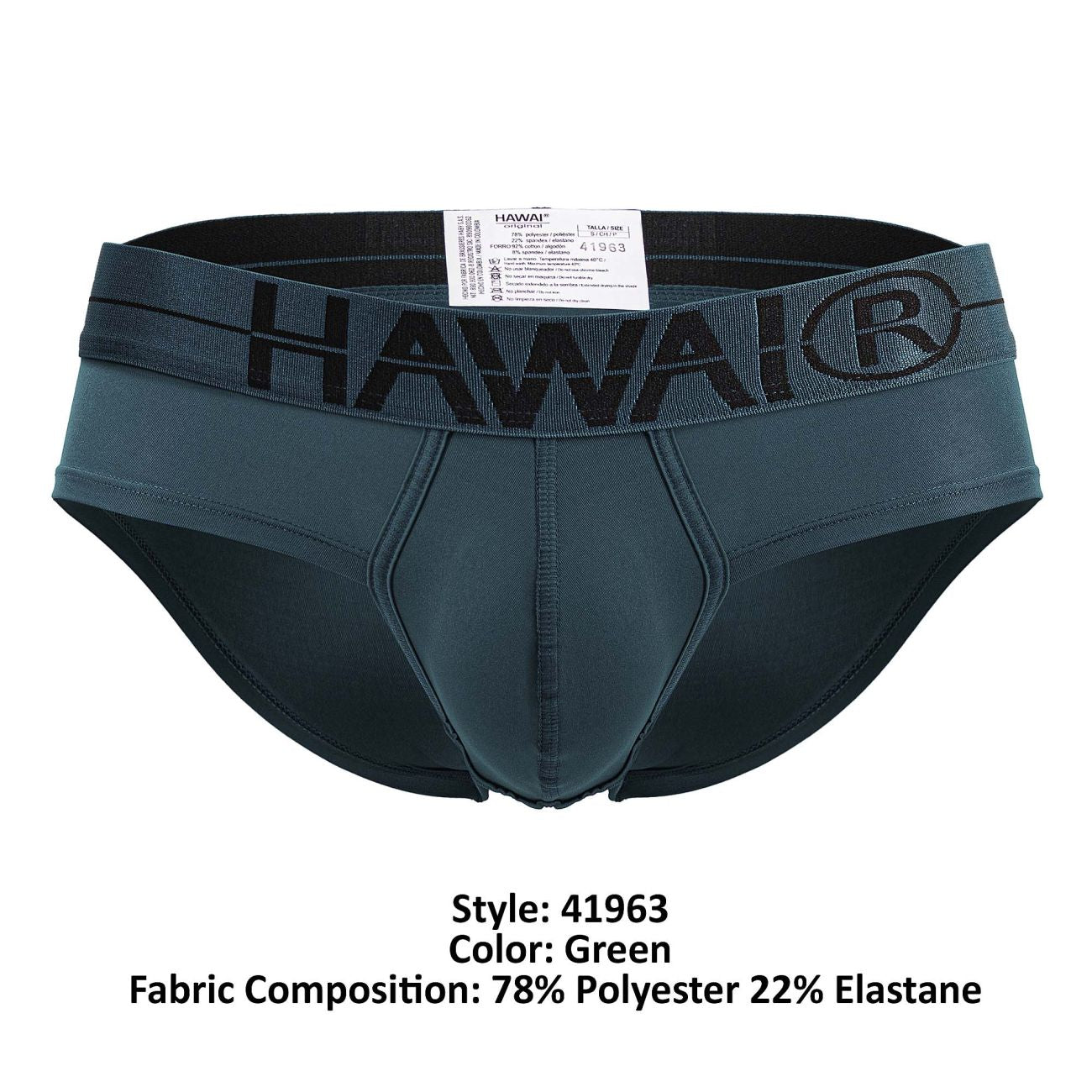 HAWAIR Men's Underwear 41963 Microfiber Briefs Color Green