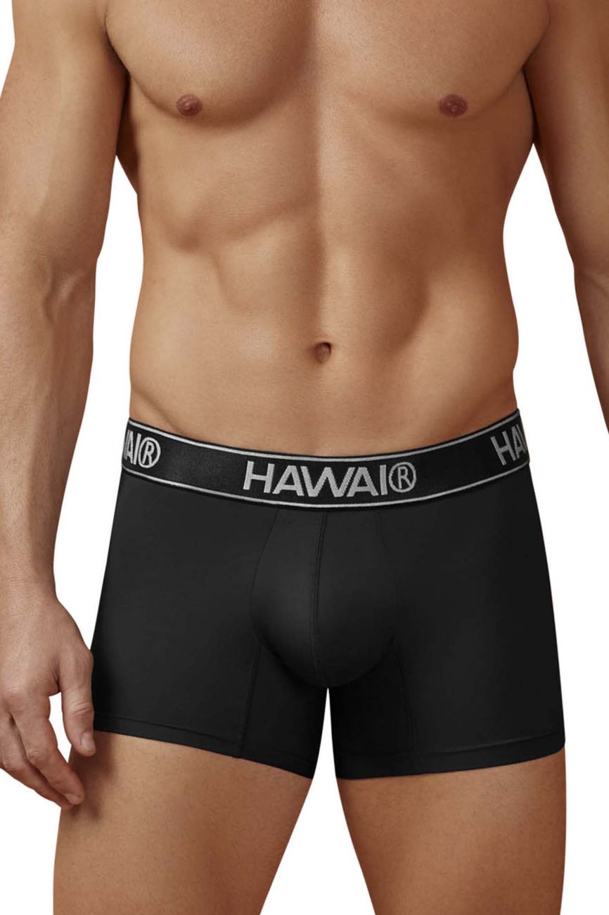 HAWAIR Men's Underwear 41977 Microfiber Trunks Color Black-01