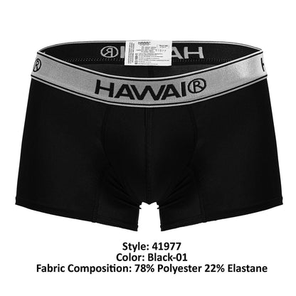 HAWAIR Men's Underwear 41977 Microfiber Trunks Color Black-01