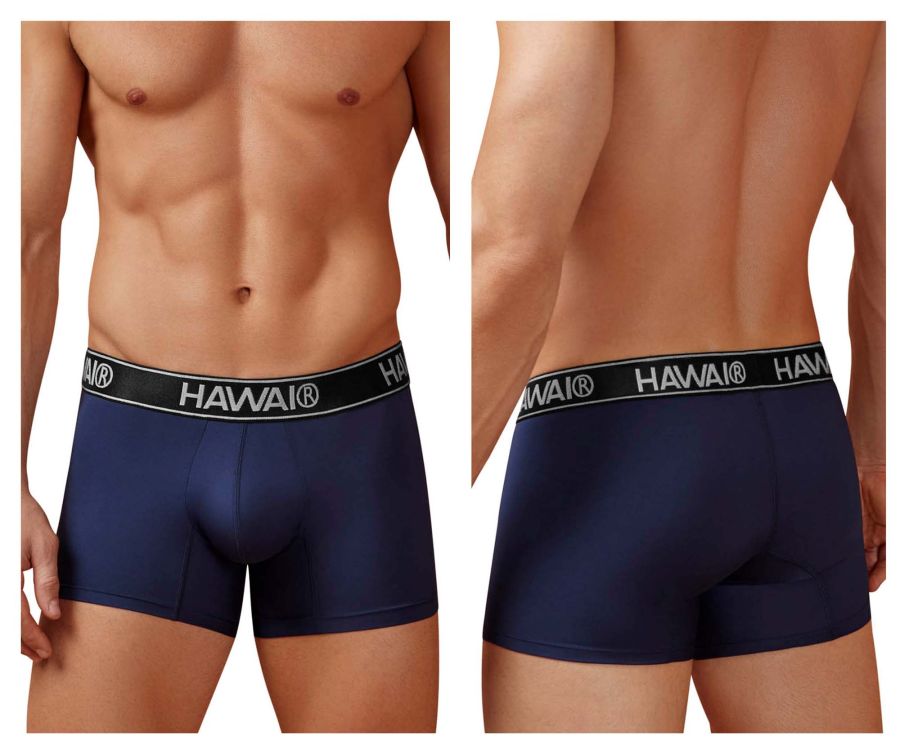 HAWAIR Men's Underwear 41977 Microfiber Trunks Color Dark Blue-01