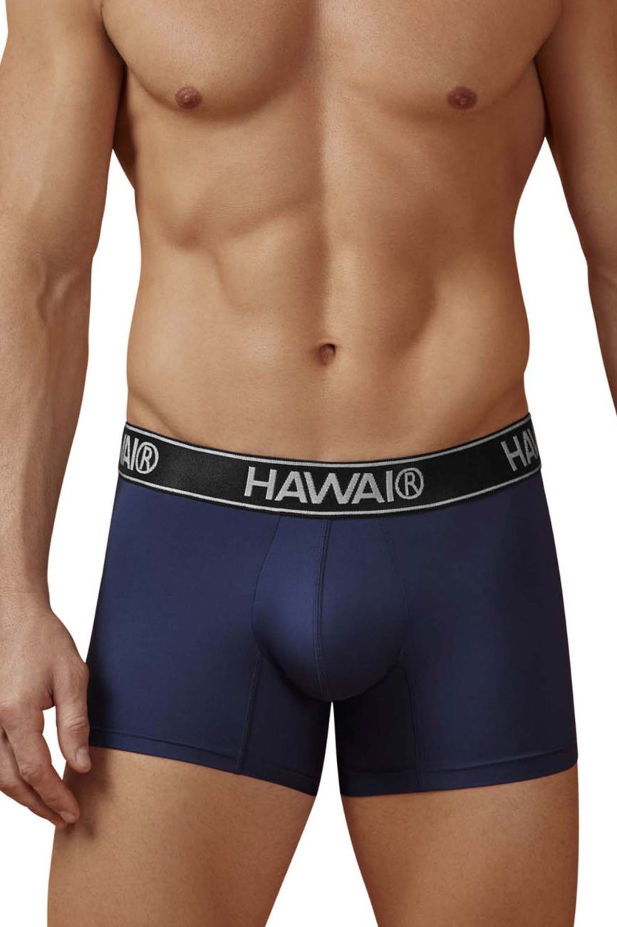 HAWAIR Men's Underwear 41977 Microfiber Trunks Color Dark Blue-01
