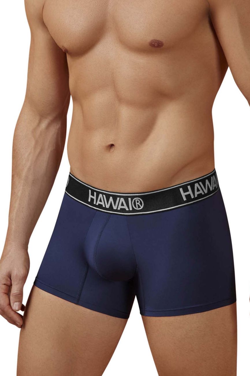 HAWAIR Men's Underwear 41977 Microfiber Trunks Color Dark Blue-01