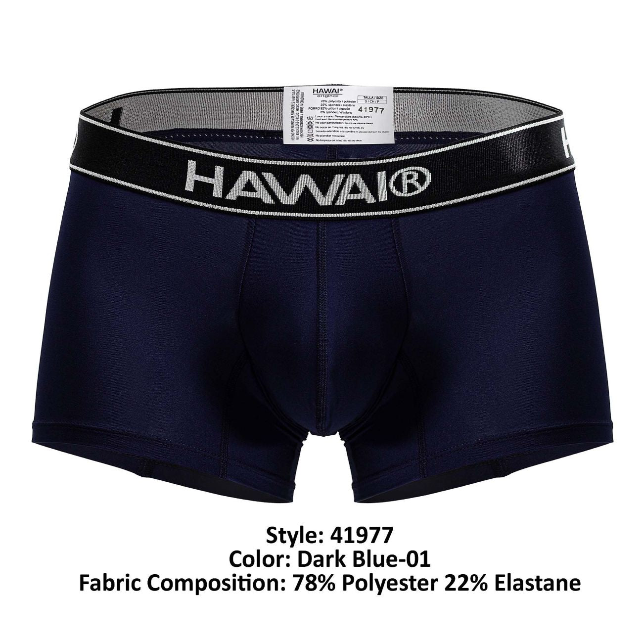 HAWAIR Men's Underwear 41977 Microfiber Trunks Color Dark Blue-01