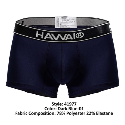 HAWAIR Men's Underwear 41977 Microfiber Trunks Color Dark Blue-01