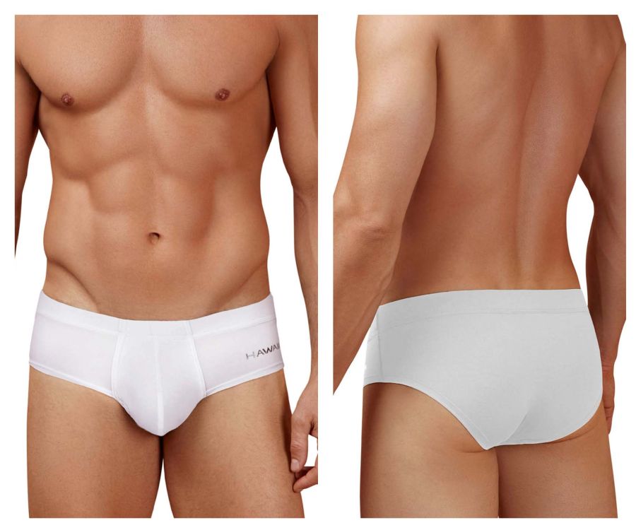 HAWAIR Men's Underwear 42241 Microfiber Briefs Color White-01