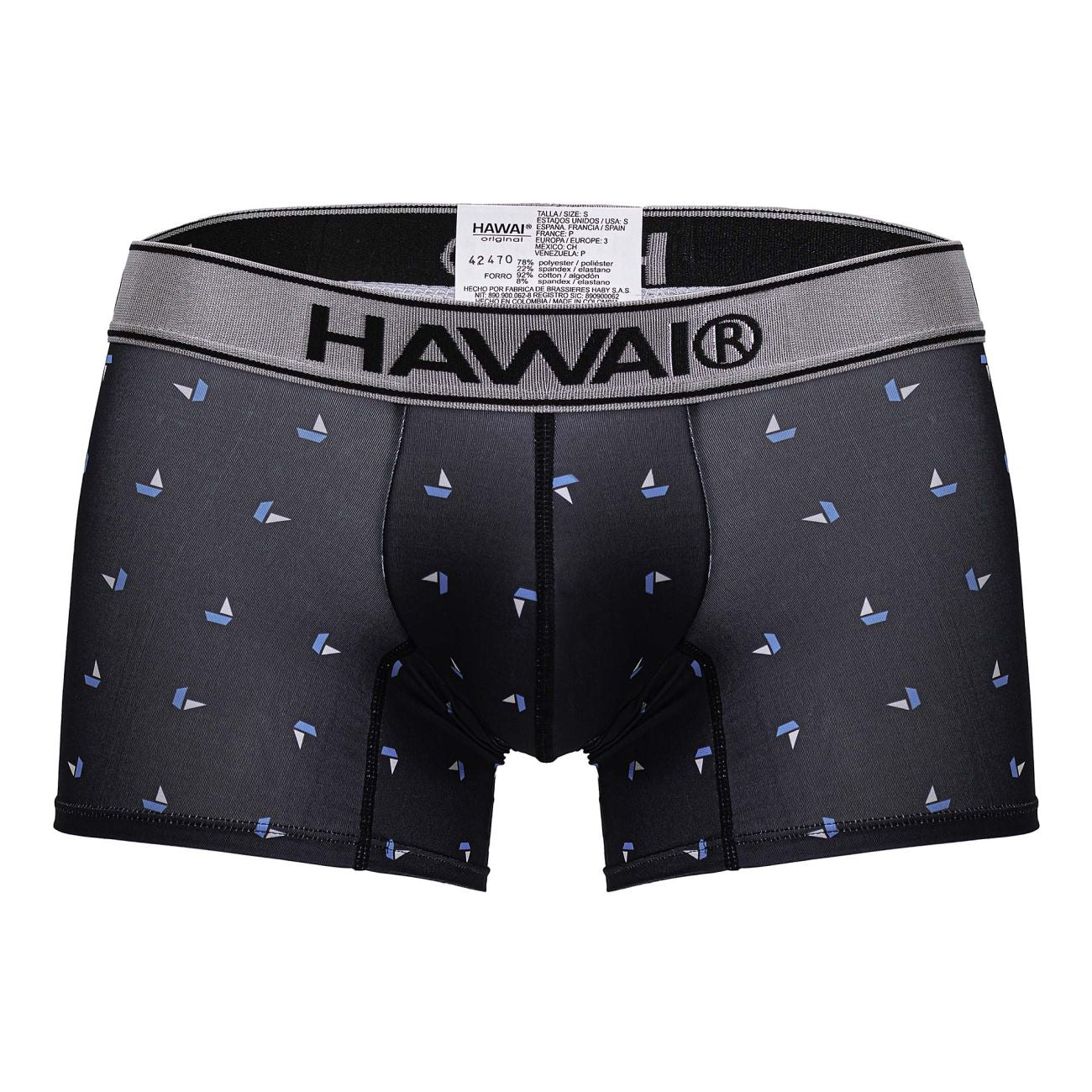 HAWAIR Printed Microfiber Trunks - Black