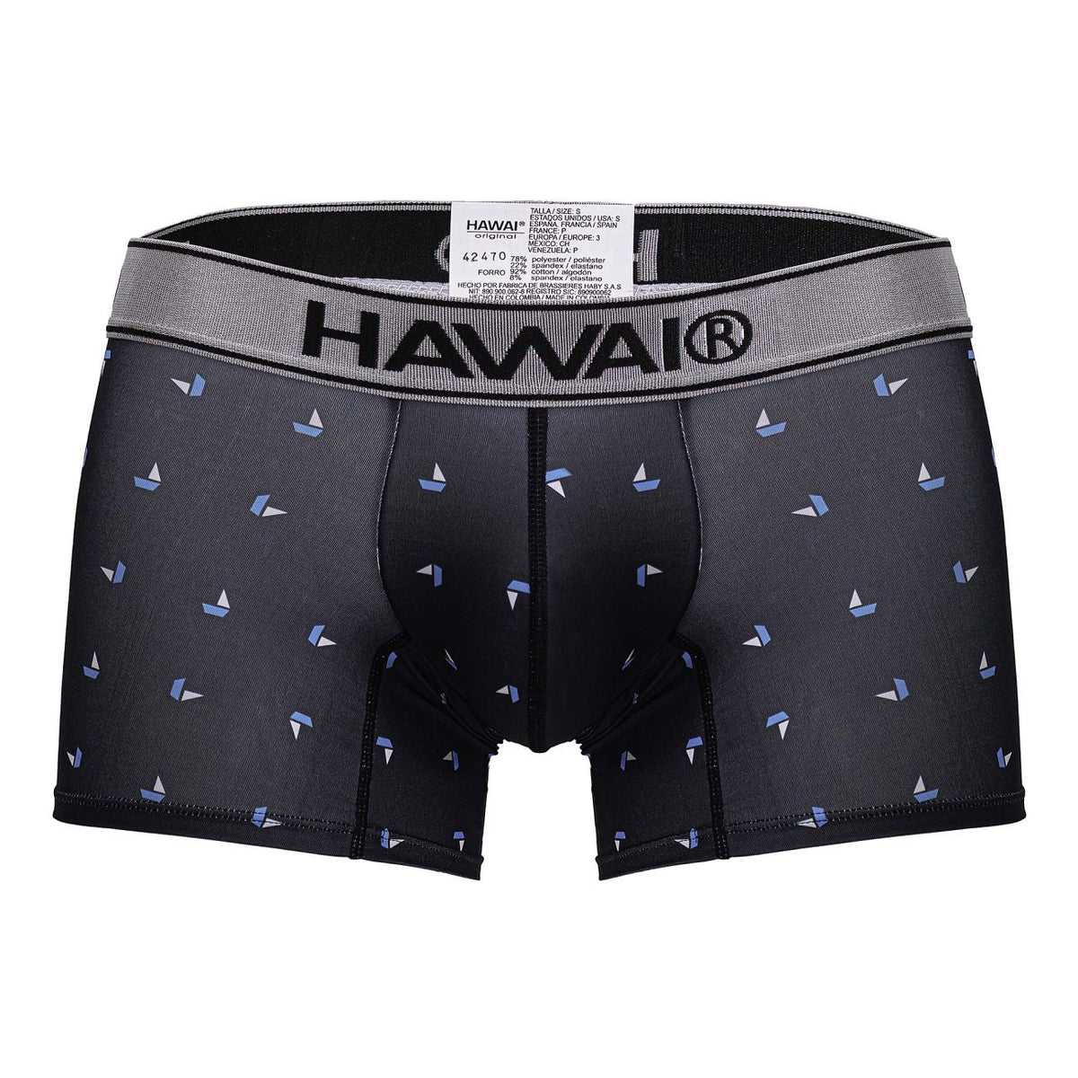 HAWAIR Printed Microfiber Trunks - Black