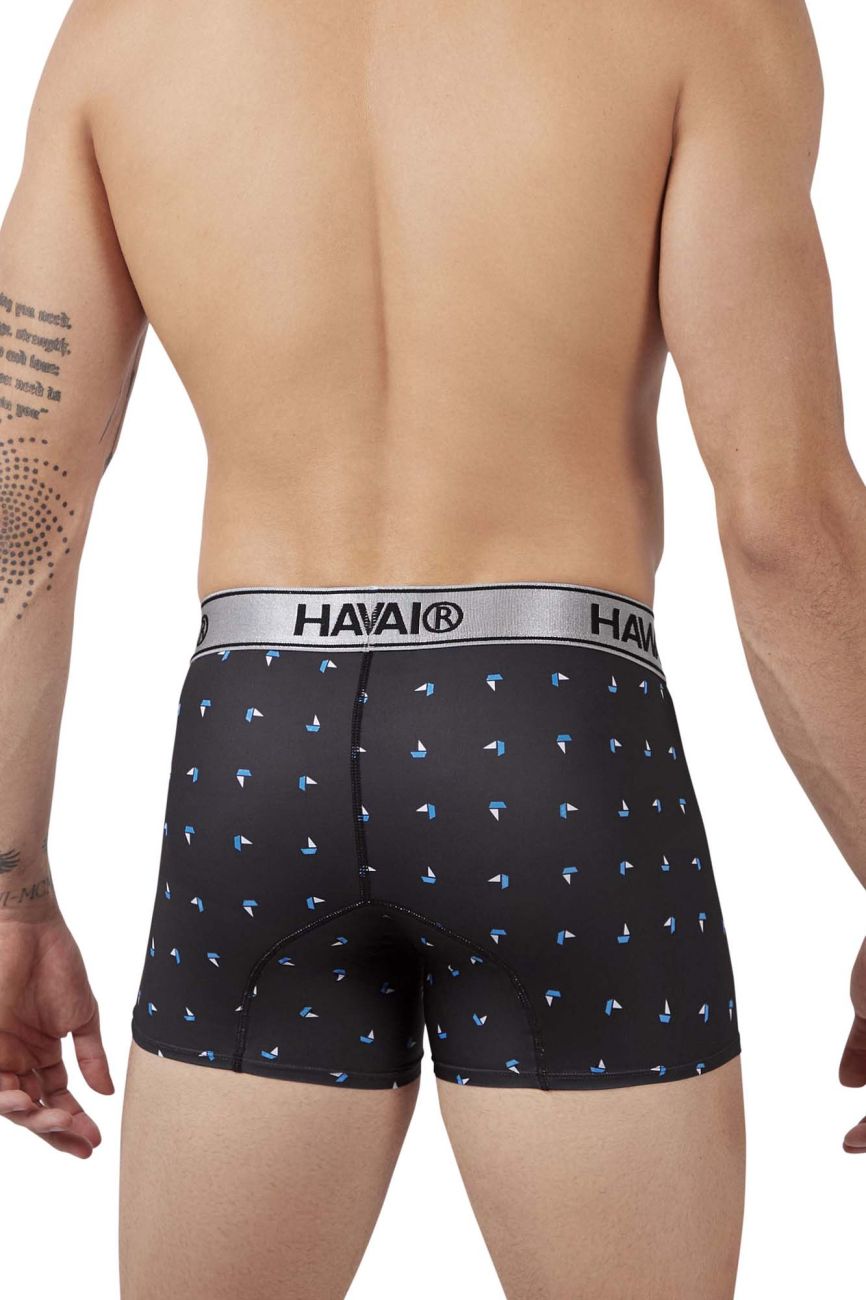 HAWAIR Printed Microfiber Trunks - Black