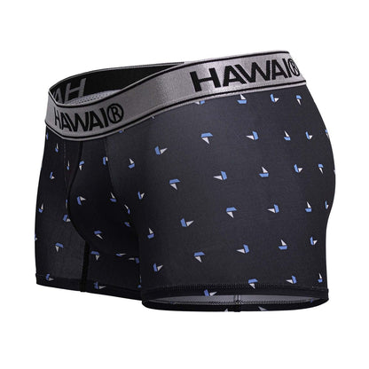 HAWAIR Men's Underwear 42470 Printed Microfiber Trunks Color Black