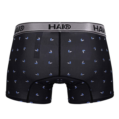 HAWAIR Men's Underwear 42470 Printed Microfiber Trunks Color Black