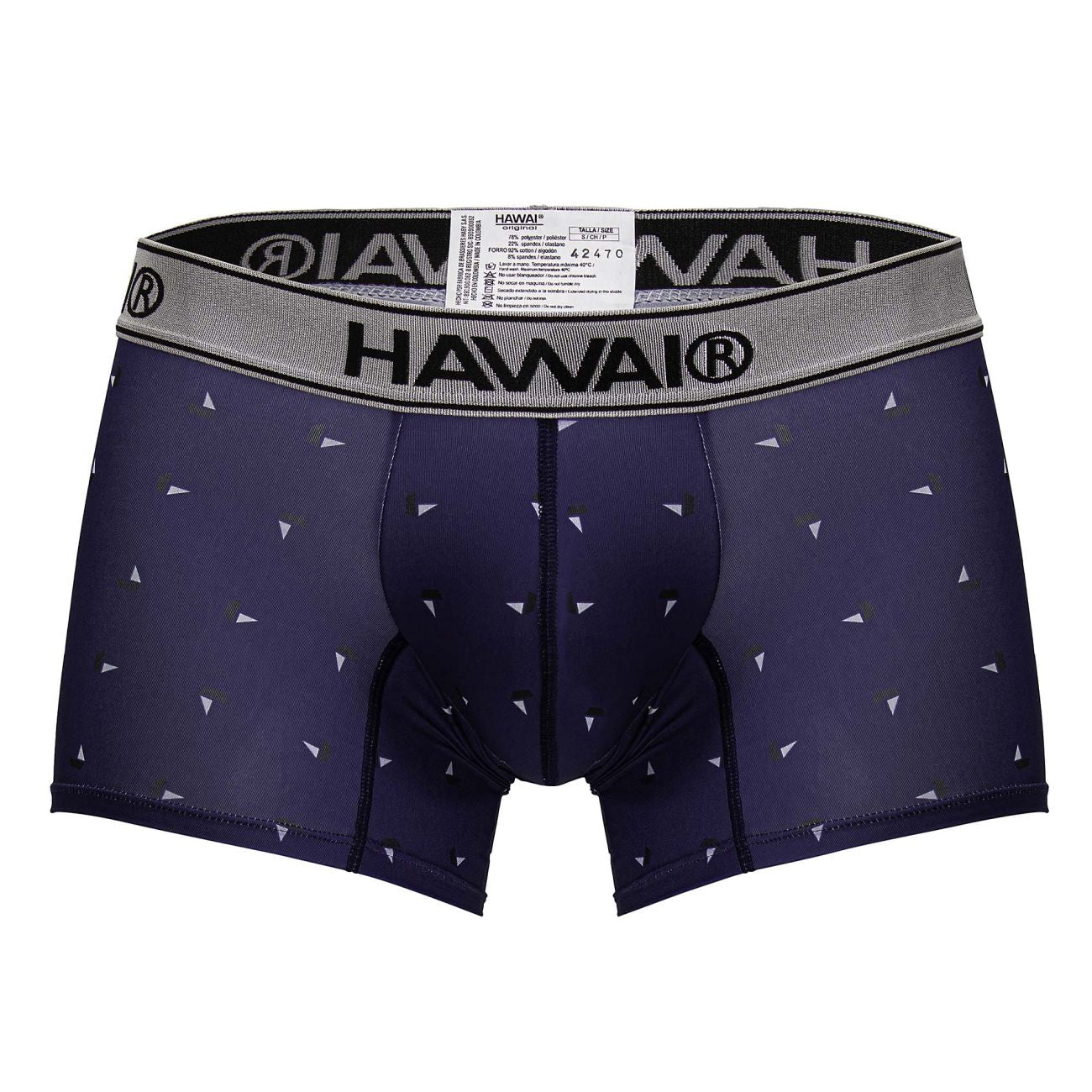 HAWAIR Men's Underwear 42470 Printed Microfiber Trunks Color Blue