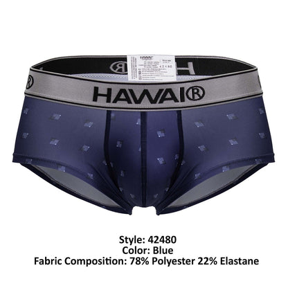 HAWAIR Men's Underwear 42480 Printed Microfiber Briefs Color Blue