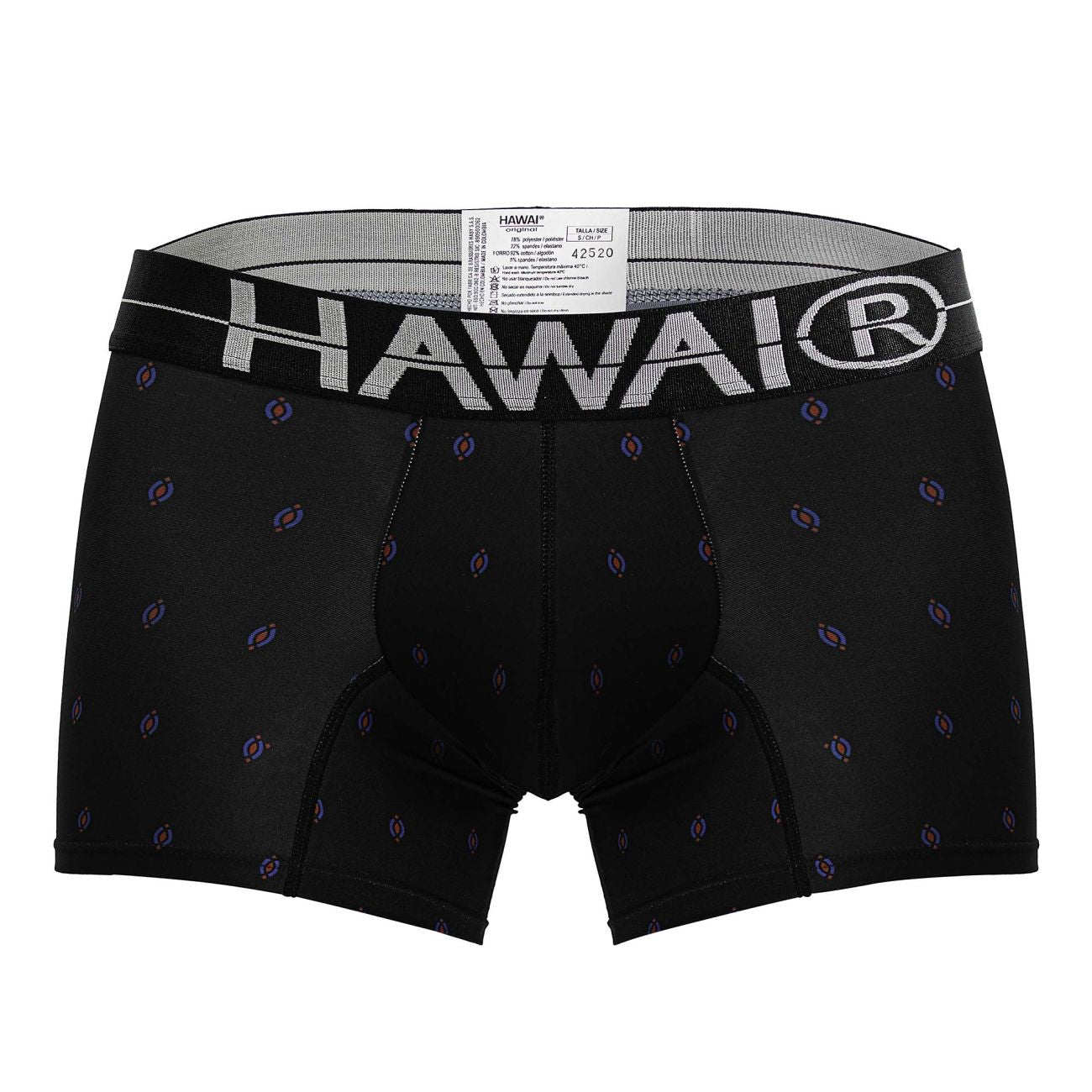 HAWAIR Men's Underwear 42520 Printed Microfiber Trunks Color Black