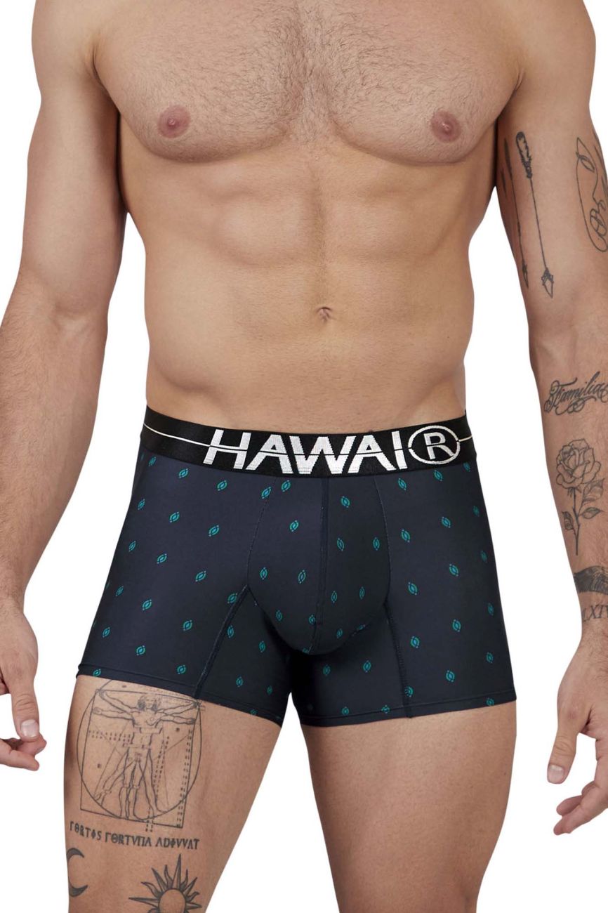 HAWAIR Printed Microfiber Trunks - Dark Blue