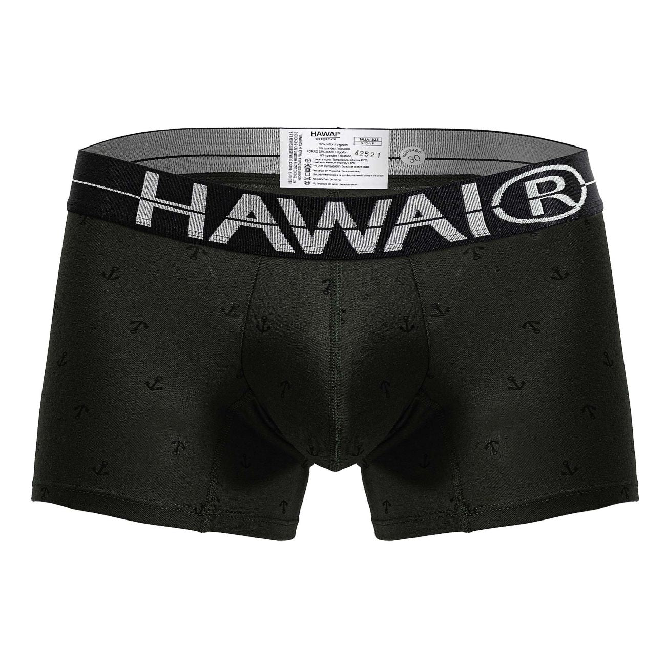 HAWAIR Men's Underwear 42521 Cotton blend Trunks Color Military Green