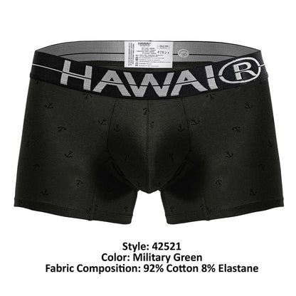 HAWAIR Men's Underwear 42521 Cotton blend Trunks Color Military Green
