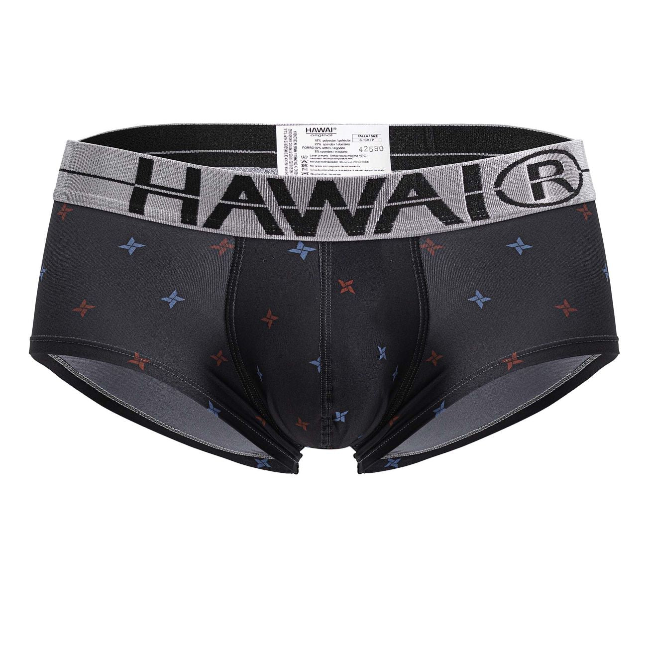 HAWAIR Men's Underwear 42530 Printed Microfiber Briefs Color Gray