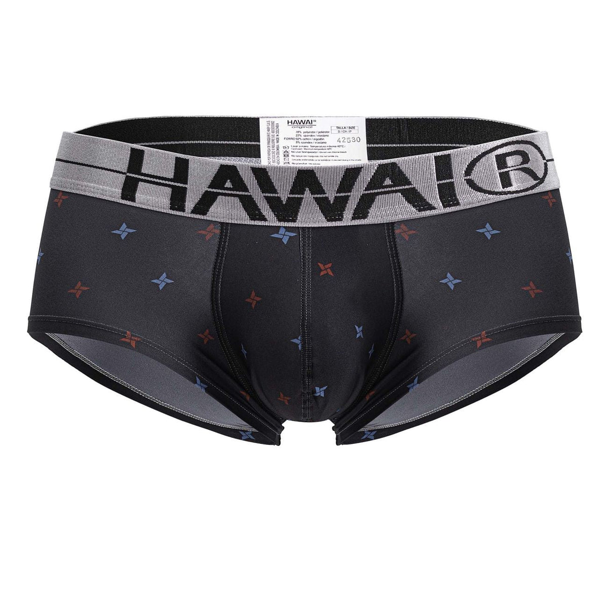 HAWAIR Men's Underwear 42530 Printed Microfiber Briefs Color Gray