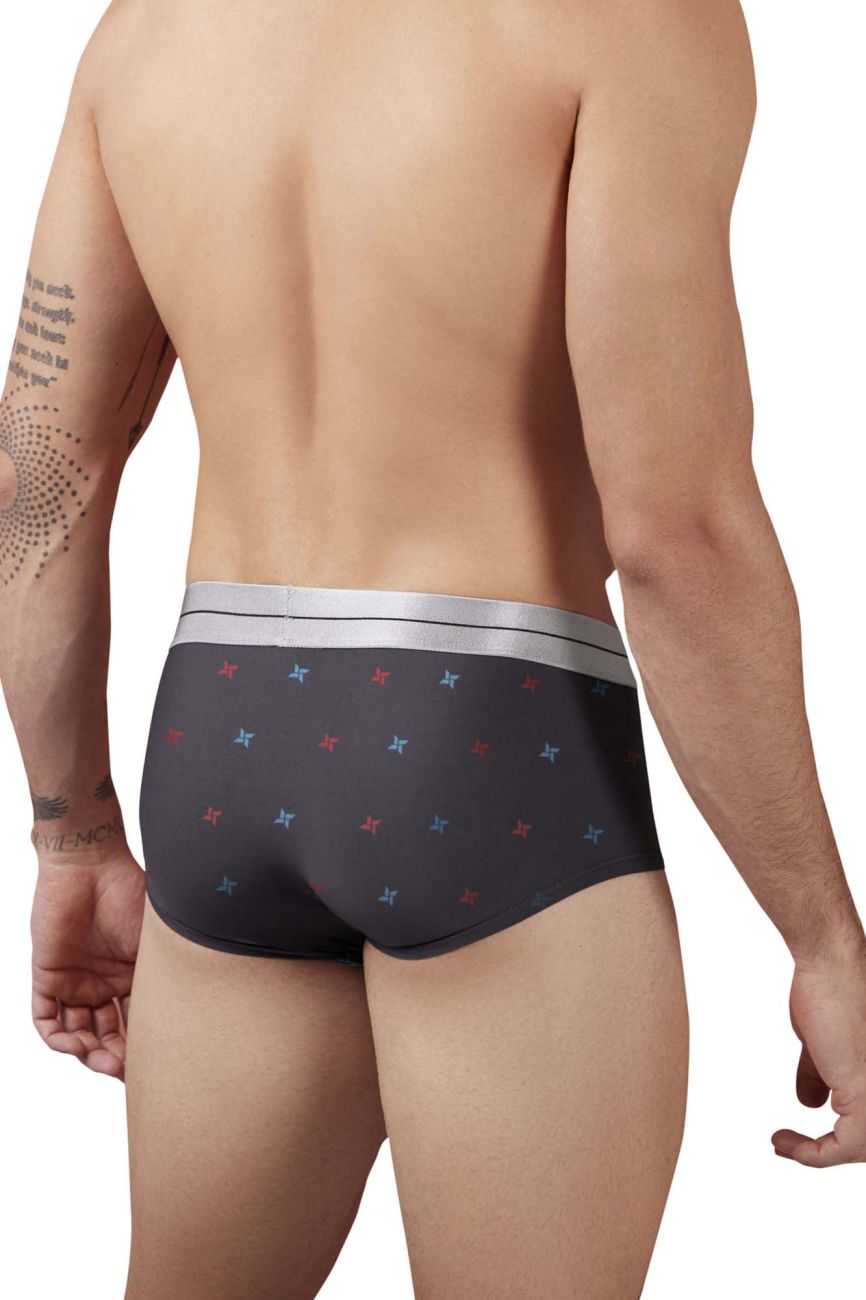HAWAIR Men's Underwear 42530 Printed Microfiber Briefs Color Gray
