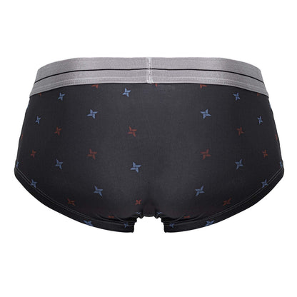 HAWAIR Men's Underwear 42530 Printed Microfiber Briefs Color Gray