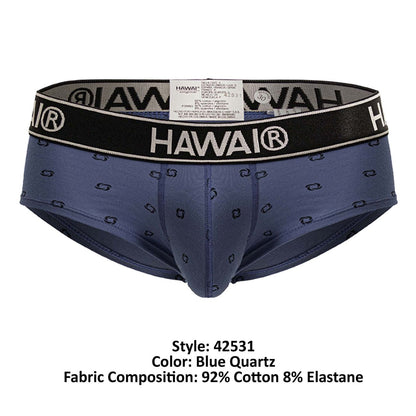 HAWAIR Men's Underwear 42531 Cotton blend Briefs Color Blue Quartz