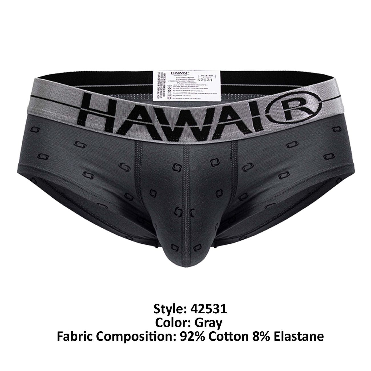HAWAIR Men's Underwear 42531 Cotton blend Briefs Color Gray