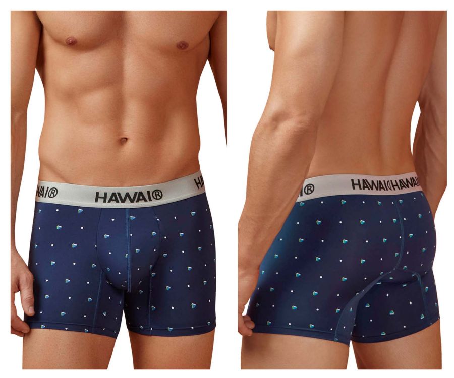 HAWAIR Men's Underwear 42570 Microfiber Trunks Color Dark Blue