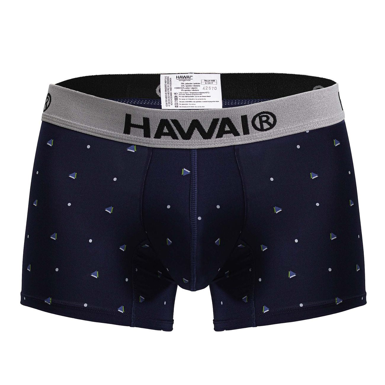 HAWAIR Men's Underwear 42570 Microfiber Trunks Color Dark Blue