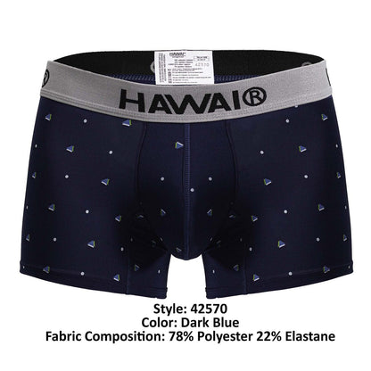 HAWAIR Men's Underwear 42570 Microfiber Trunks Color Dark Blue