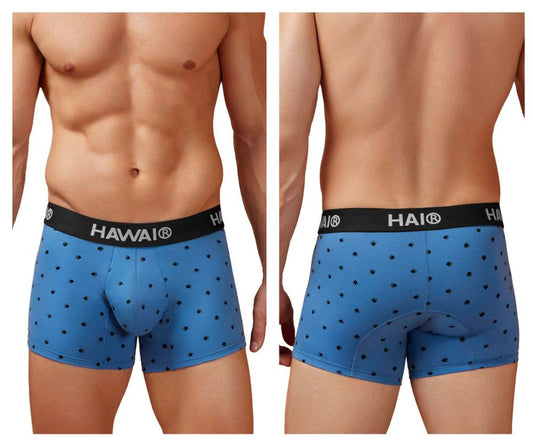 HAWAIR Men's Underwear 42571 Cotton blend Trunks Color Blue Quartz