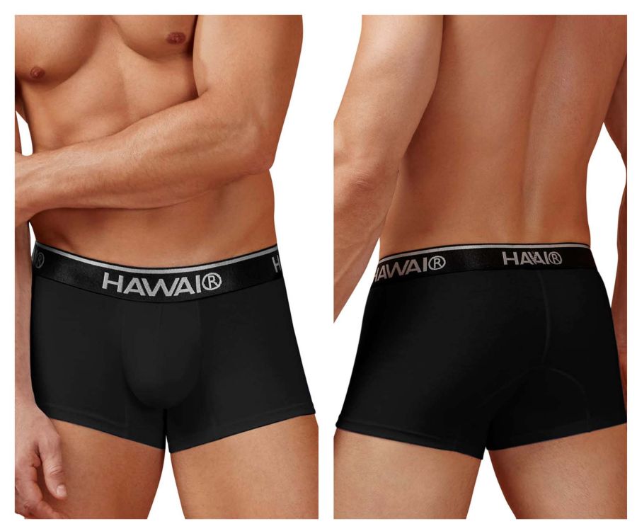 HAWAIR Cotton blend Trunks Color Black-01