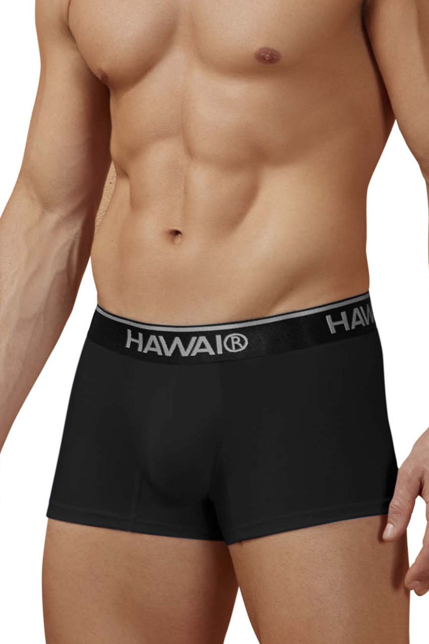 HAWAIR Men's Underwear 4986 Cotton blend Trunks Color Black-01
