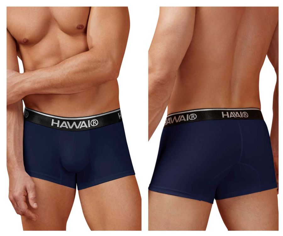 HAWAIR Men's Underwear 4986 Cotton blend Trunks Color Dark Blue-01