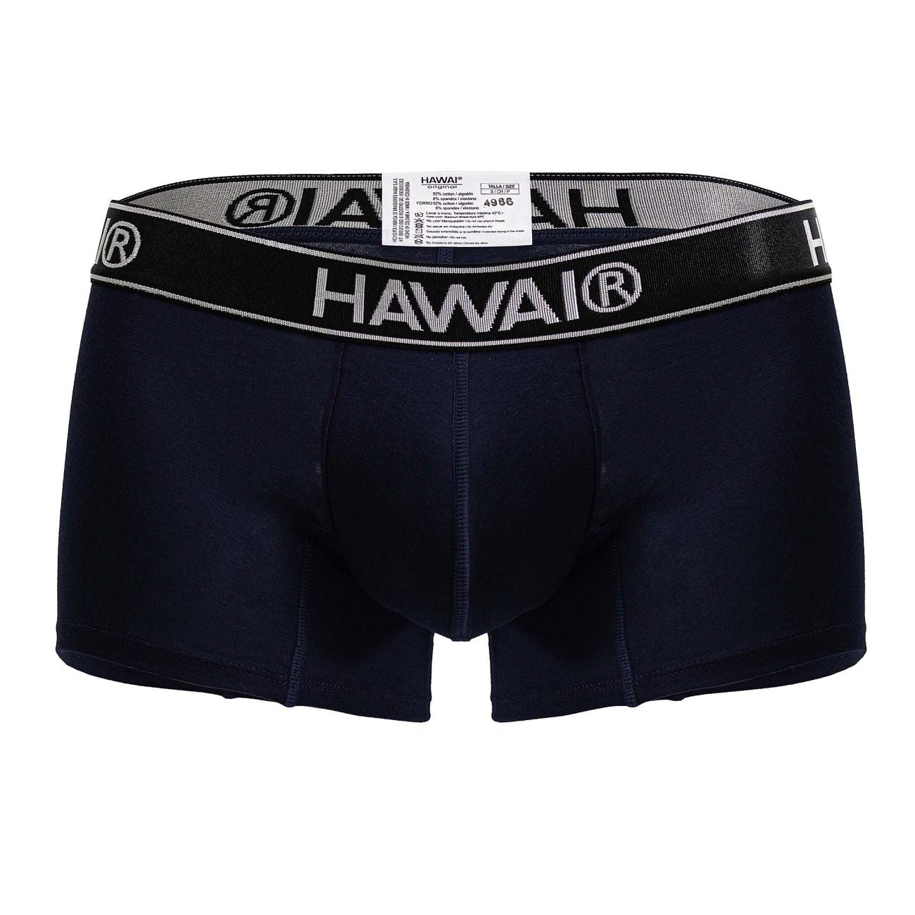 HAWAIR Men's Underwear 4986 Cotton blend Trunks Color Dark Blue-01