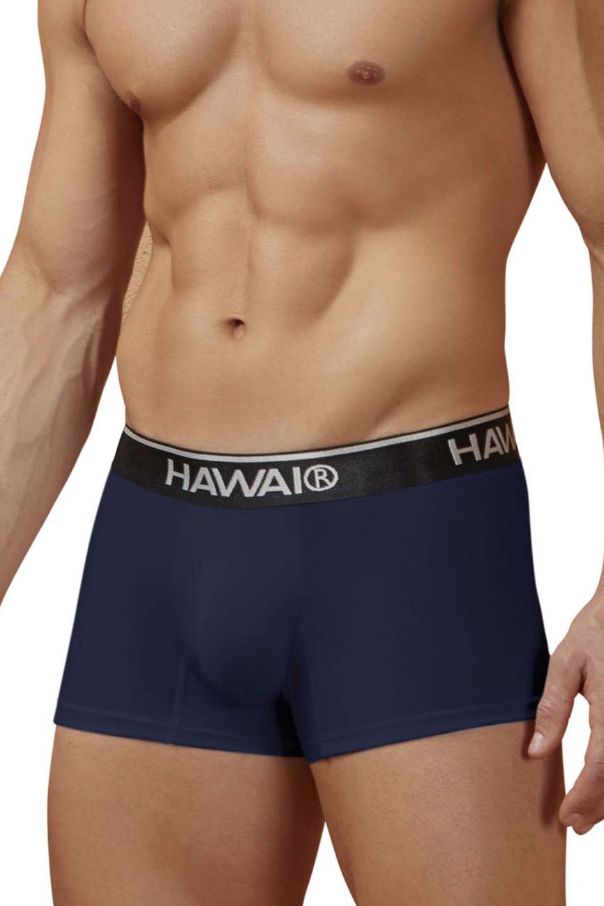 HAWAIR Men's Underwear 4986 Cotton blend Trunks Color Dark Blue-01