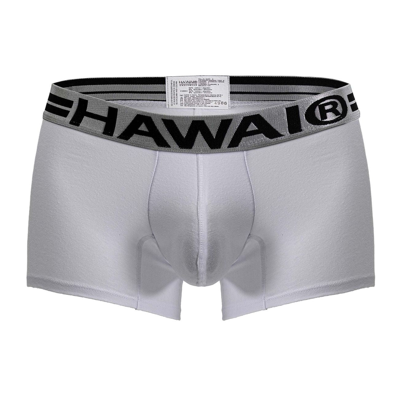 HAWAIR Men's Underwear 4986 Cotton blend Trunks Color White-01