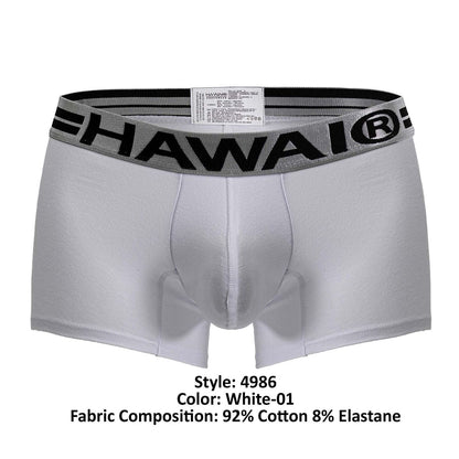 HAWAIR Men's Underwear 4986 Cotton blend Trunks Color White-01