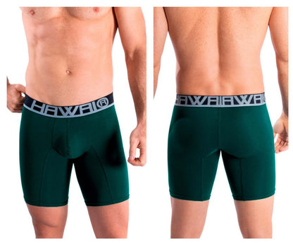 HAWAIR Men's Underwear 41903 Solid Athletic Boxer Briefs Color Green