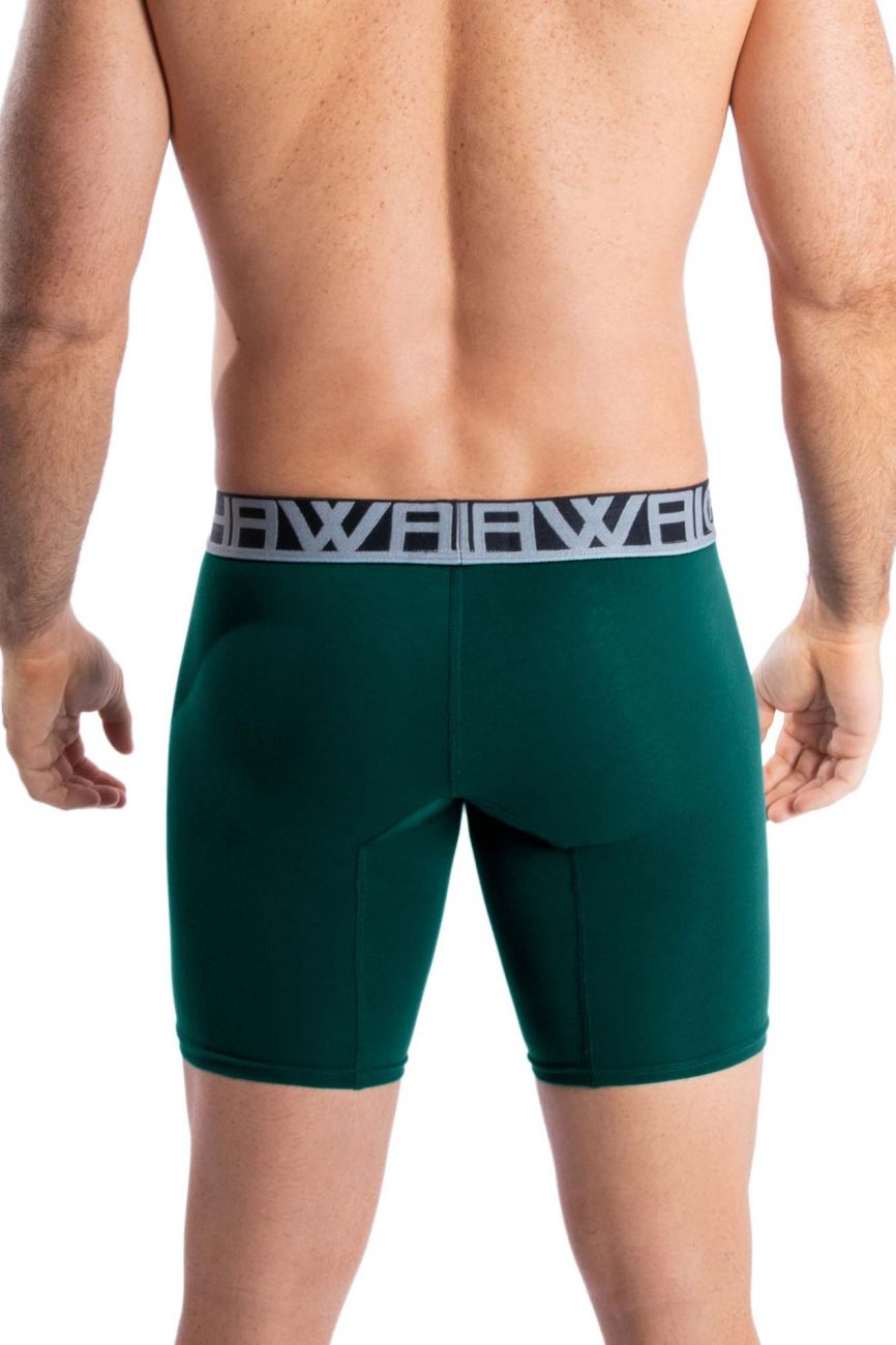 HAWAIR Men's Underwear 41903 Solid Athletic Boxer Briefs Color Green