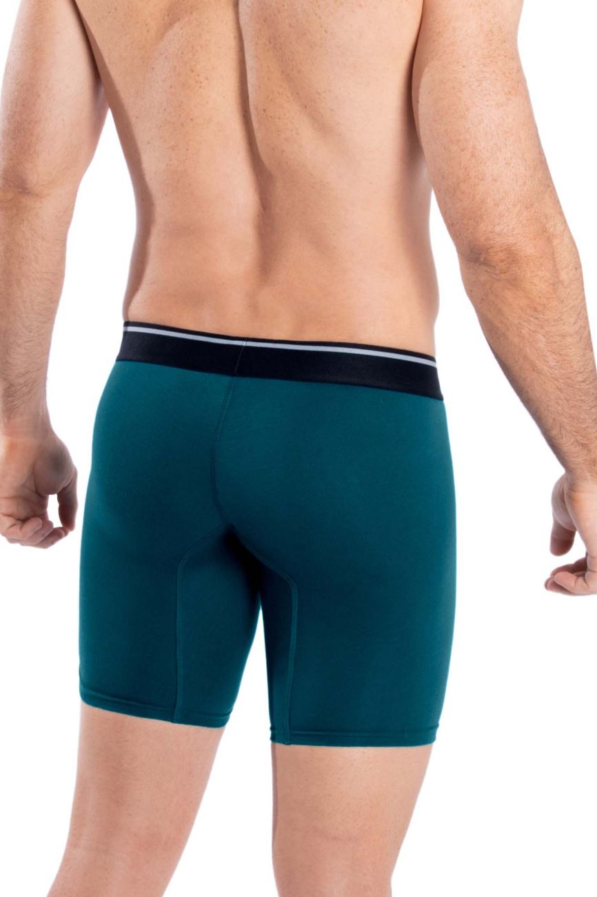 HAWAIR Men's Underwear 41903 Solid Athletic Boxer Briefs Color Petrol