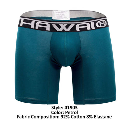 HAWAIR Men's Underwear 41903 Solid Athletic Boxer Briefs Color Petrol