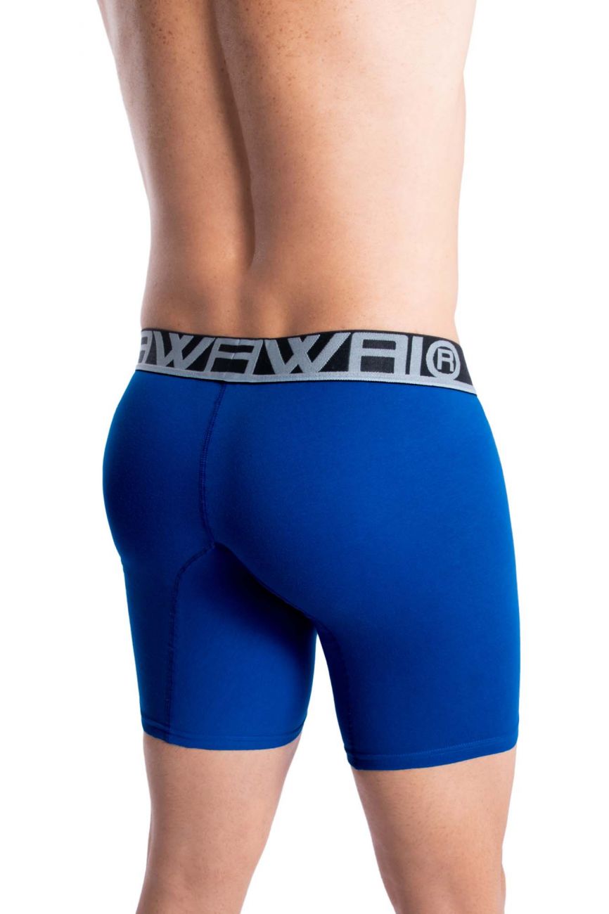 HAWAIR Men's Underwear 41903 Solid Athletic Boxer Briefs Color Royal Blue