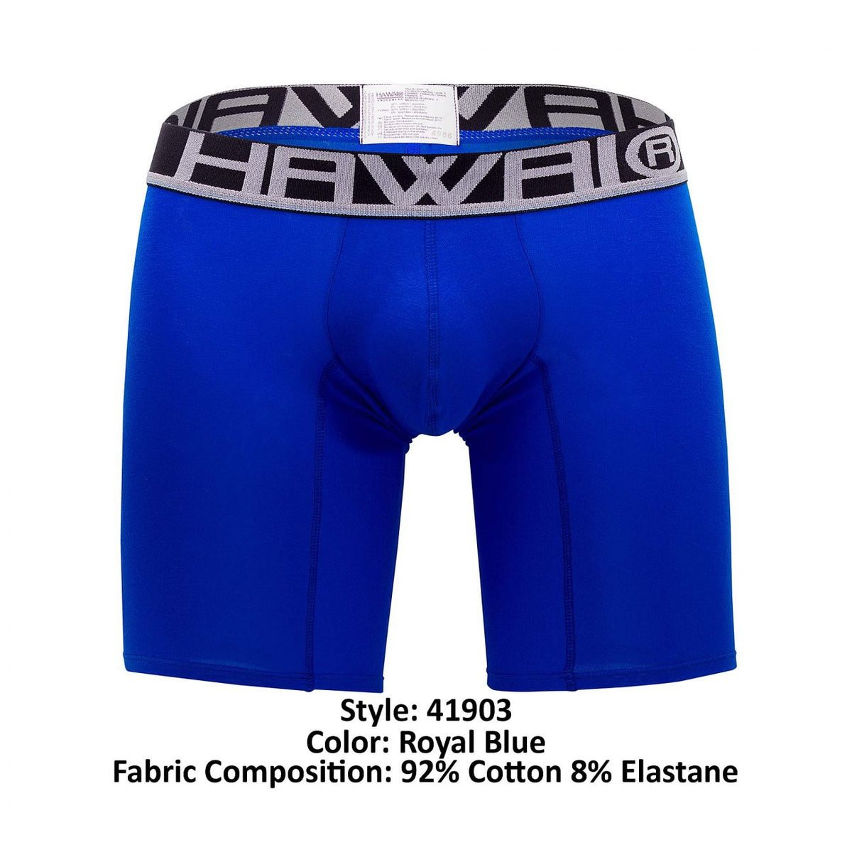 HAWAIR Solid Athletic Boxer Briefs - Royal Blue